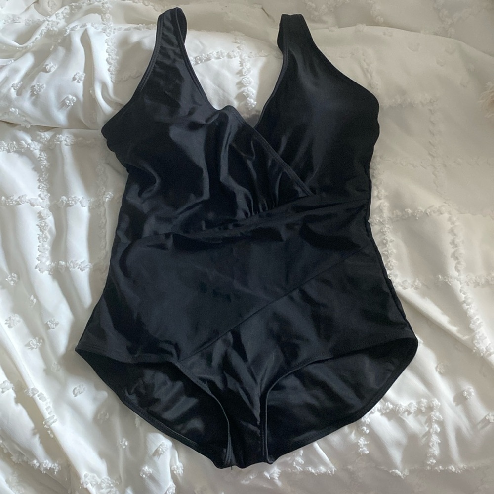 Black One Piece bathing suit *NEVER WORN*